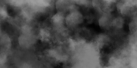 Abstract smoke misty fog on isolated black background, Abstract black and gray grunge texture. Distressed grey grunge seamless texture. Smooth smoke, fog abstract steam background. Clouds backdrop