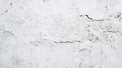 Fototapeta premium A textured white wall featuring cracks and wear, ideal for backgrounds and design projects requiring a rustic touch.