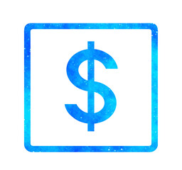 Obraz premium 青い星空｜シンプルなドルマーク