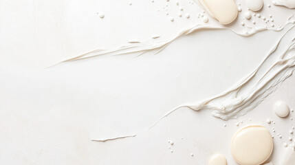 Fototapeta premium Rich, creamy skincare product texture spreading softly, flawless and smooth