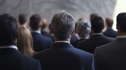 Obraz premium Group portrait in front of crowd