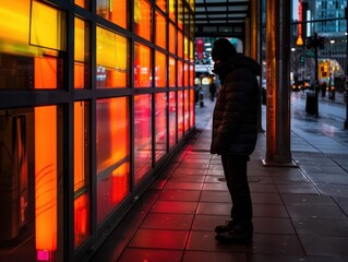 Fototapeta premium Street photography with vibrant scenes, dynamic and candid, Urban, Bright hues, Photograph, Urban life