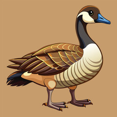Canadian goose vector art illustration and artwork 