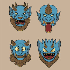 cute monster vector assets that can be used for branding needs and so on