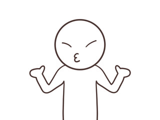 怒っているモブ4（線画のみ）