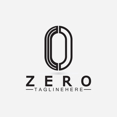 Letter O Or Number 0 Logo Icon Design