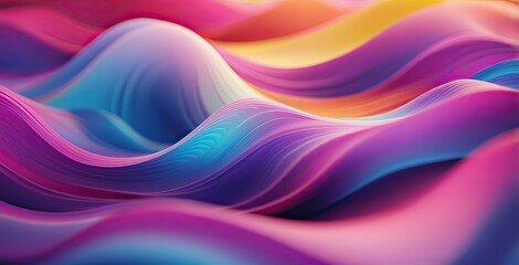 Colorful abstract waves flowing smoothly in vibrant gradients, created by ai generated