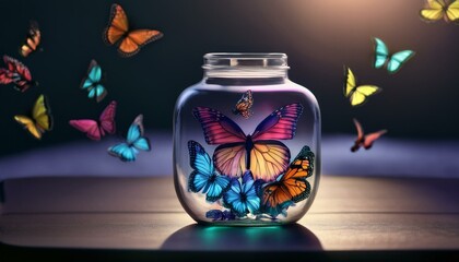 Butterflies in a Glass Jar