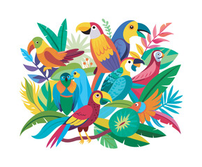 Obraz premium Birds Vector Illustration