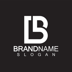 Alphabet Letters SB or BS logo design template