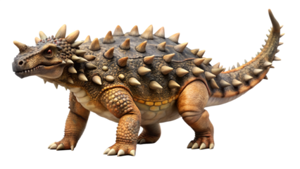 Ankylosaurus isolated on transparent background