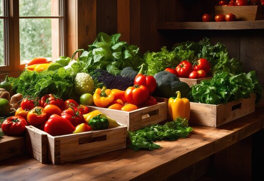 vibrant engaging meal boxes filled fresh produce displaying diversity colors textures, artisan, artisanal, brunch, customizable, delicious, gourmet