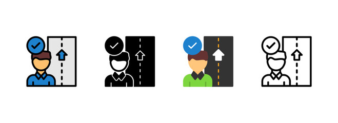 Set of Folder with documents symbolizing organization Icon