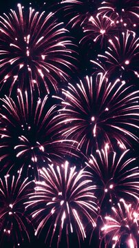 Sparkling Fireworks Burst in Glowing Gold - Slow Motion - Made with Generative AI