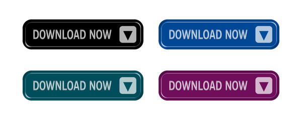 Fototapeta premium download button. Downloads logo mark symbol for web or app - pplication isolated on white background