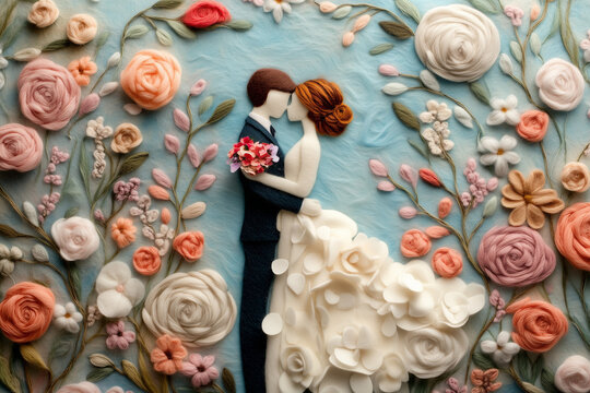 floral bride and groom couple wedding soulmate lover