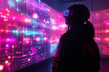 Immersive rave experience blending technology and vibrant virtual energy