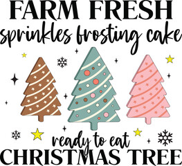 farm fresh sprinkles frosting cake ready to eat christmas tree
