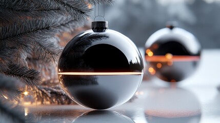 Ornaments inspired by futuristic, sci-fi, or high-tech designs, incorporating sleek lines, metallic finishes, or even LED lights for a glowing effect. 