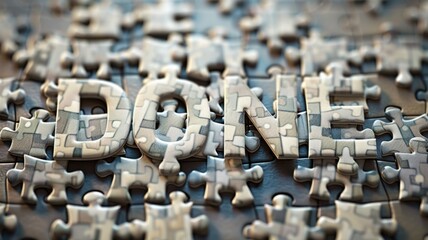 "Done" Spelled Out in Puzzle Pieces ,National Puzzle Day