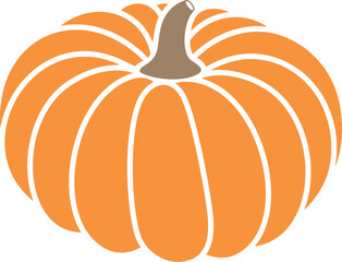 Pumpkin logo. Isolated pumpkin on white background