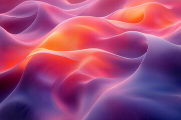 Obraz premium Soft, glowing lines flowing in harmony with vibrant colors, creating a sense of abstract smoothness, floating on a pastel background,