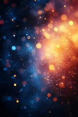 Fototapeta premium A vibrant gradient canvas with luminous bokeh dots floating gently, creating a soft glow,