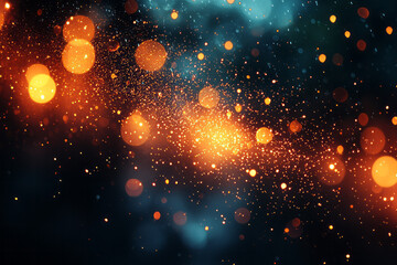 A soft wave of bokeh lights blending effortlessly into a gradient of warm and cool colors,