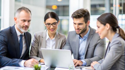 Project Managers Allocating Resources and Budgeting, Planning Team Collaboration Concept






