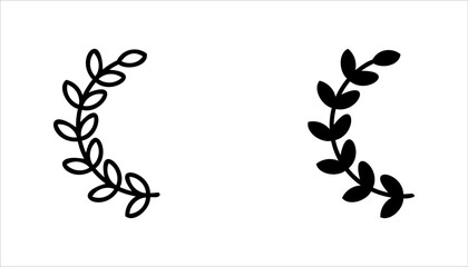 Farm wheat ears icons set vector template. editable colors on white background. eps 10