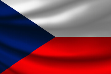 Czech flag with fabric