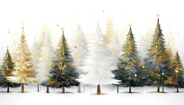 decorative christmas background with fir tree
