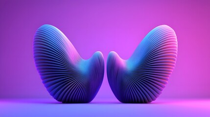 Vivid 3D Abstract Wings with Gradient Colors