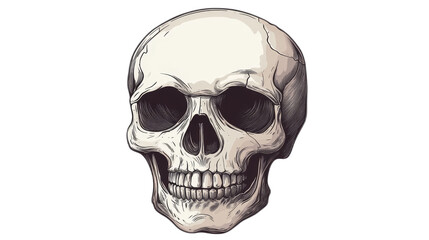 Fototapeta premium Skull Illustration Isolated On Transparent Background 