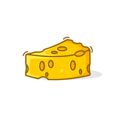CHEESE VECTOR DESIGN ON WHITE BACKGROUND 