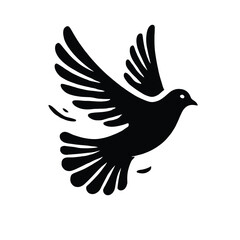 Obraz premium Dove Silhouette in Flight