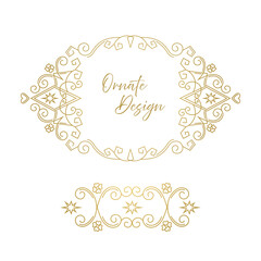 Elegant frame. Ornate element for design template.