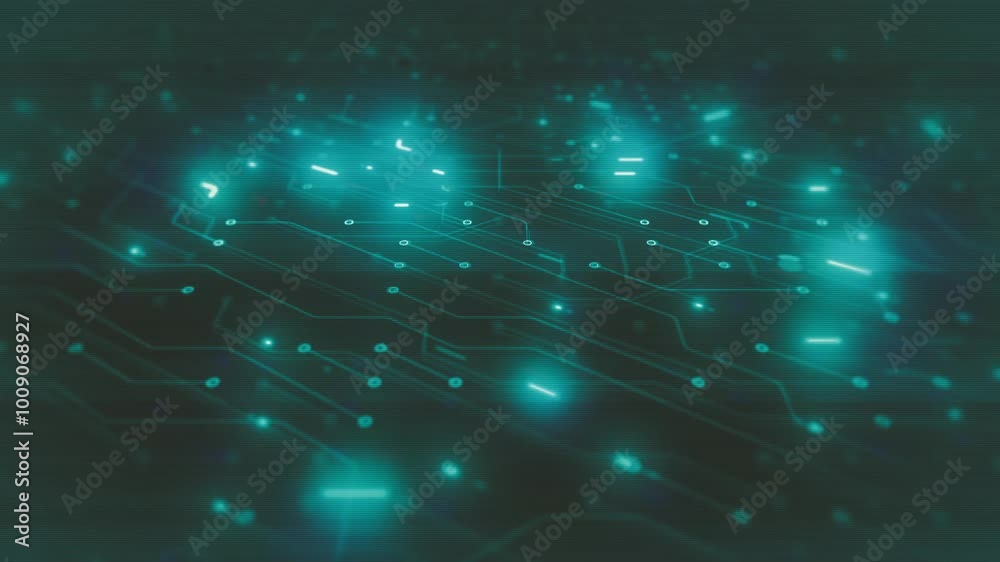 Poster computer motherboard chipset background/ animation of an abstract technology background with electro