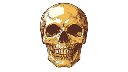 Fototapeta premium Skull Illustration Isolated On White Background