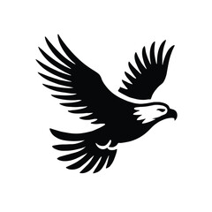 Obraz premium Eagle Soaring Silhouette
