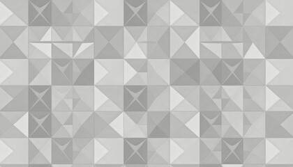 Obraz premium A grayscale pattern of repeated geometric shapes, including triangles and quadrilaterals, forming a tessellation, creating an intriguing design suitable for discussions on geometry and design.