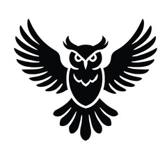 Obraz premium Owl Silhouette in Flight