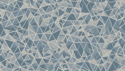 A wallpaper with interlocking geometric shapes: triangles, hexagons, and squares in a maze-like pattern, featuring a muted palette of greys, whites, and soft blues with bright accents.