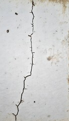 A cracked and weathered concrete wall showcasing visible textures and imperfections, creating a rustic and industrial aesthetic. 