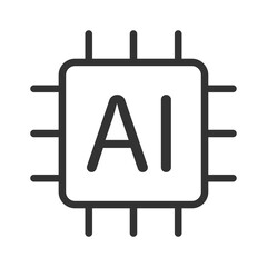 Ai icon. Artificial intelligence symbol sign. Vector illustration image.