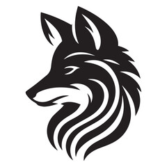 Fox logo, fox icon, fox head, vector