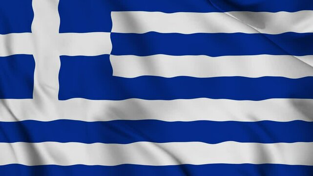 Greece shiny realistic 3d background national waving flag