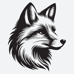 Fox logo, fox icon, fox head, vector