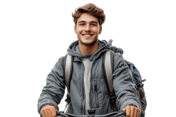 Smiling Man on a Bike: Adventure and Lifestyle