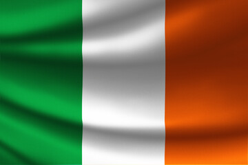 Ireland flag with fabric